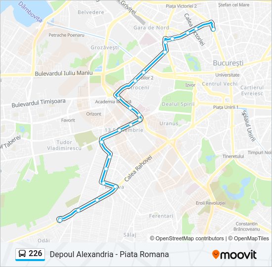 226 bus Line Map