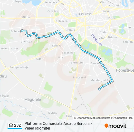 232 Bus Line Map