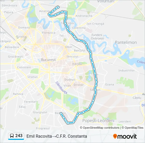 243 Bus Line Map