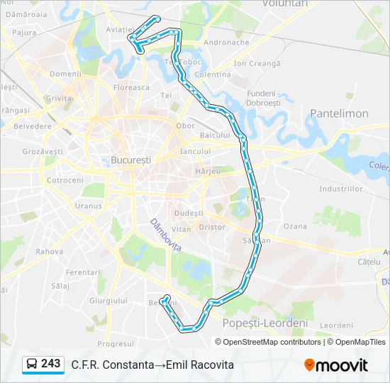 243 Bus Line Map