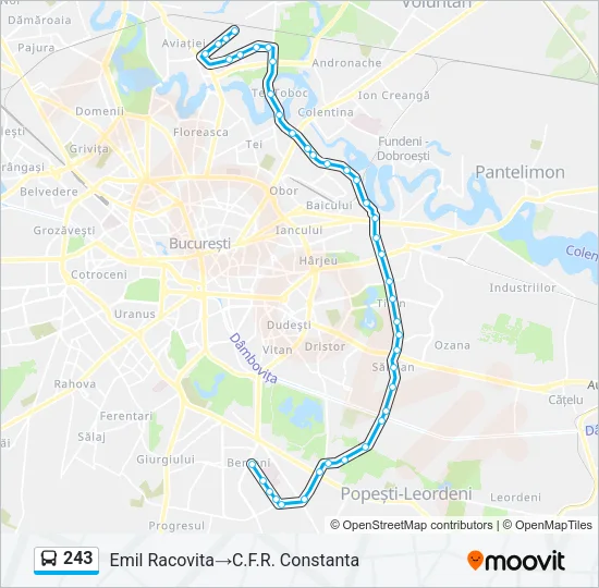 243 Bus Line Map