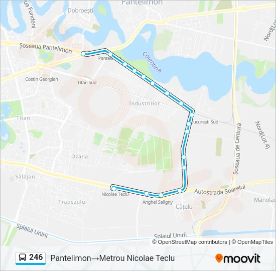 246 Bus Line Map