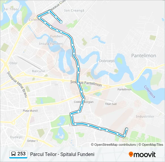253 Bus Line Map