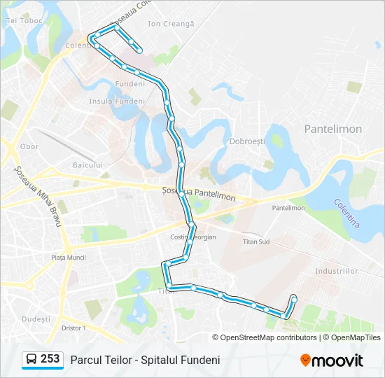 253 Bus Line Map