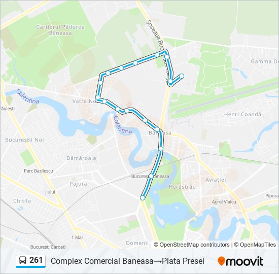 261 bus Line Map