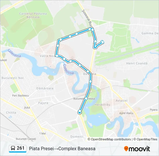 261 Bus Line Map