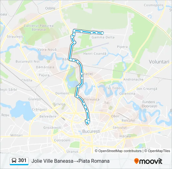 301 Bus Line Map