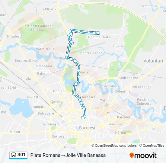 301 Bus Line Map