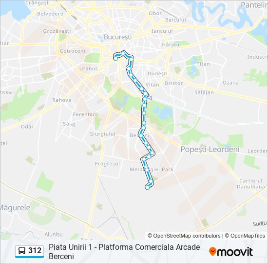 312 bus Line Map