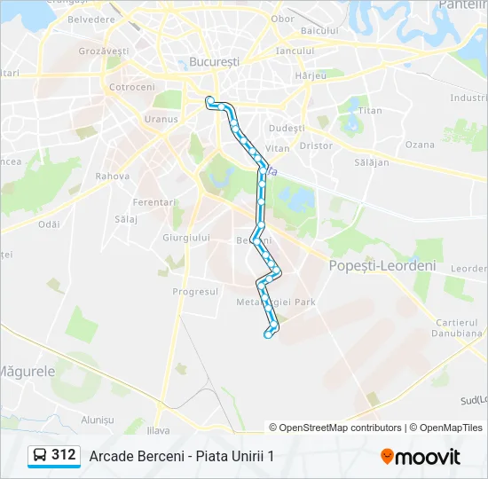 312 Bus Line Map