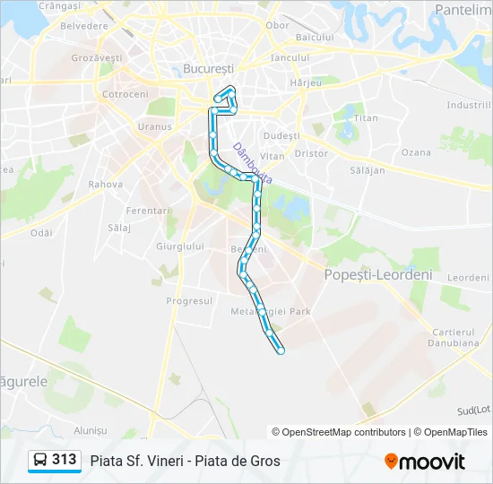 313 Bus Line Map