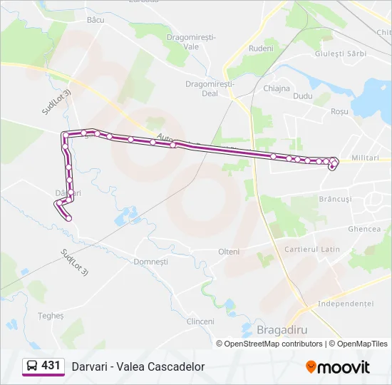 431 Bus Line Map