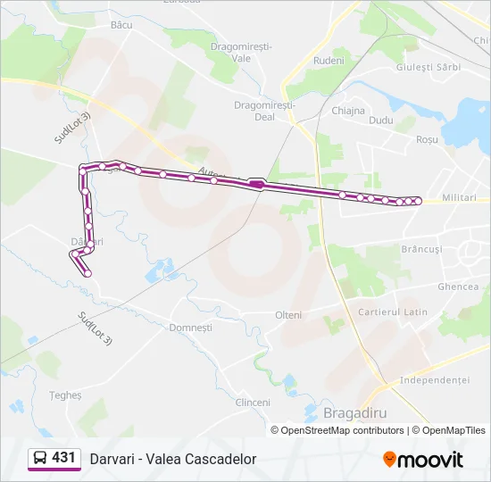 431 Bus Line Map