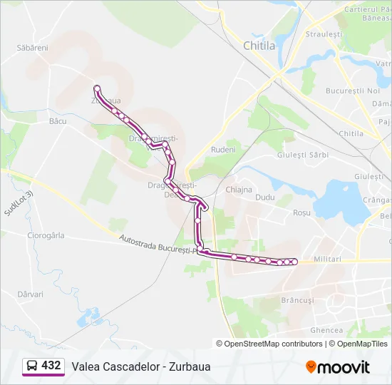 432 Bus Line Map