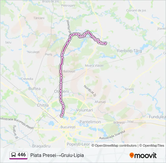 446 Bus Line Map