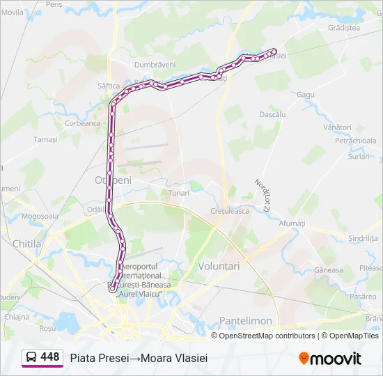 448 Bus Line Map