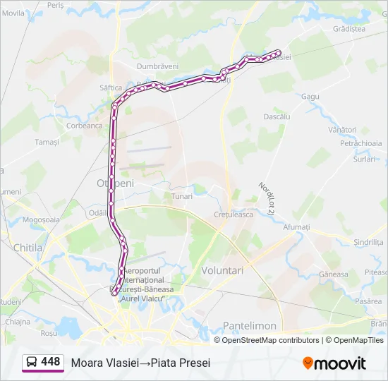448 Bus Line Map