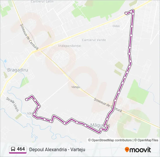 464 Bus Line Map