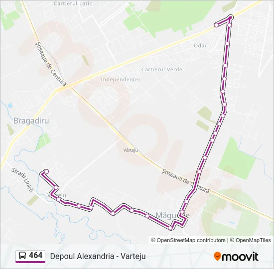 464 Bus Line Map