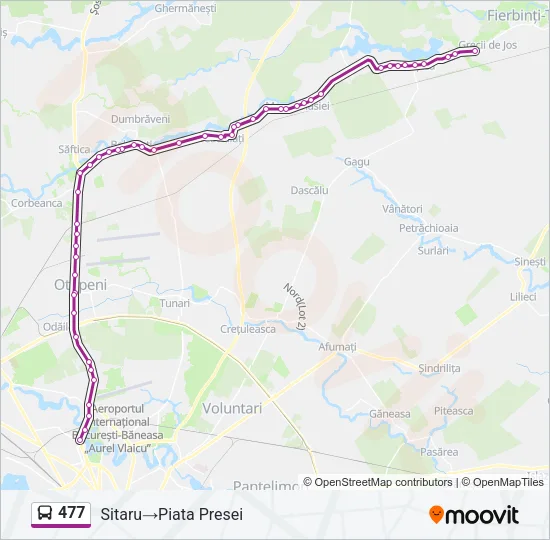 477 Bus Line Map
