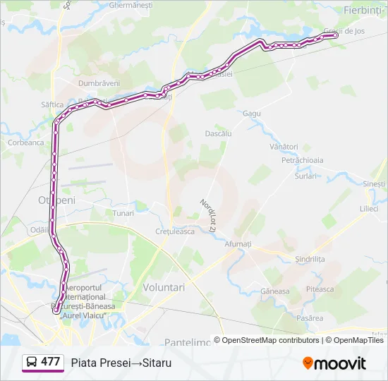 477 Bus Line Map