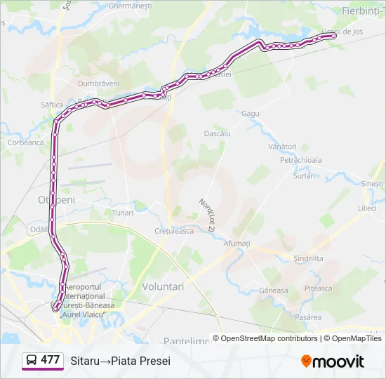 477 Bus Line Map