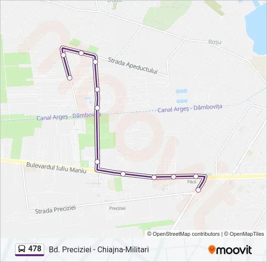 478 Bus Line Map