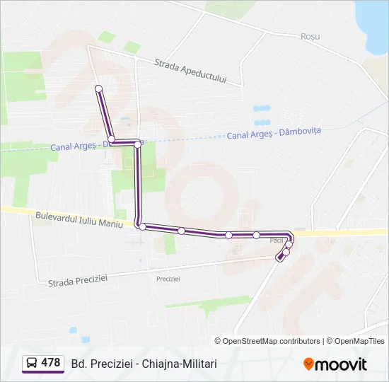 478 Bus Line Map
