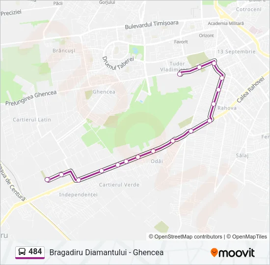 484 Bus Line Map