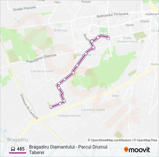 485 Bus Line Map