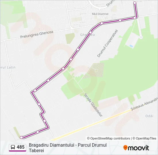 485 Bus Line Map