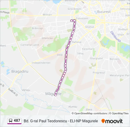 487 Bus Line Map