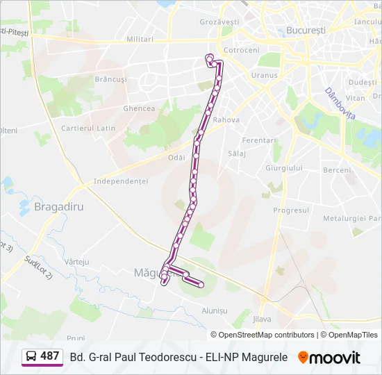 487 Bus Line Map