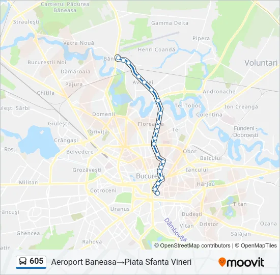 605 Bus Line Map