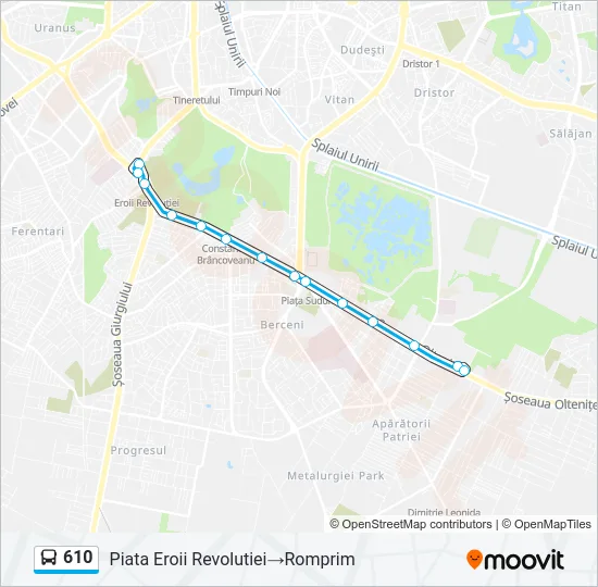 610 Bus Line Map