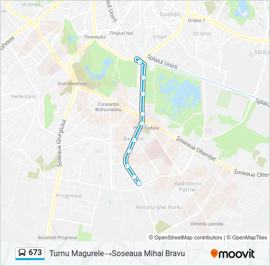 673 Bus Line Map