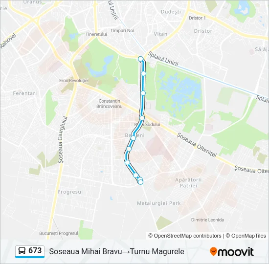 673 Bus Line Map