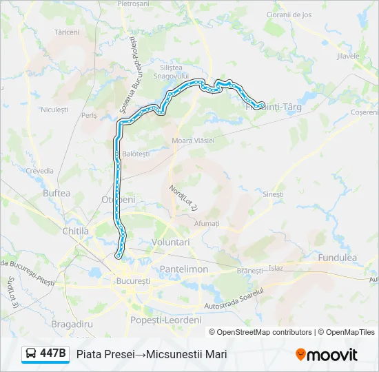 447B Bus Line Map