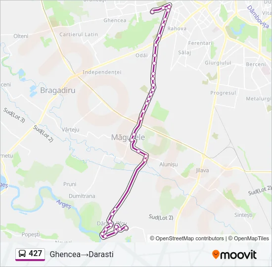 427 Bus Line Map
