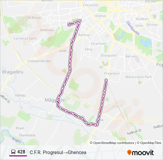 428 Bus Line Map