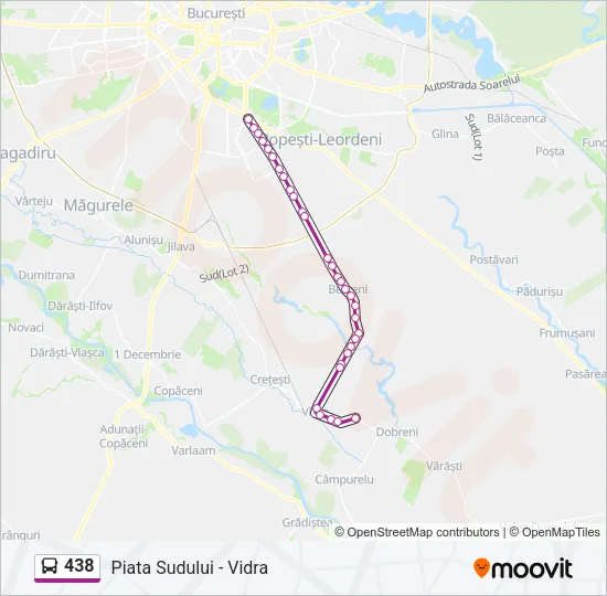 438 Bus Line Map
