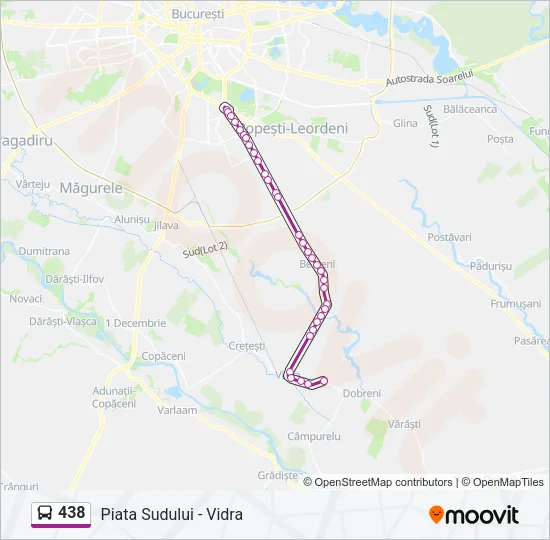 438 Bus Line Map