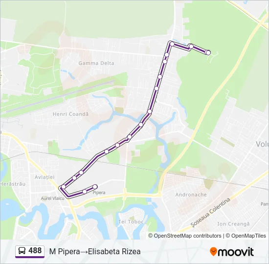 488 Bus Line Map
