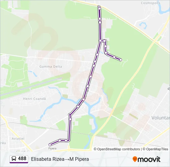 488 Bus Line Map