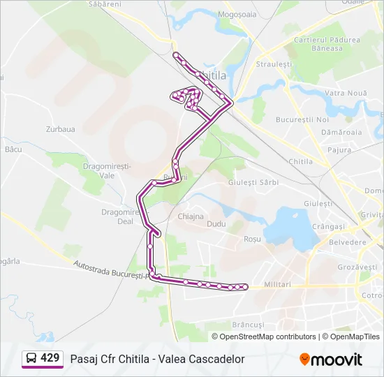 429 Bus Line Map