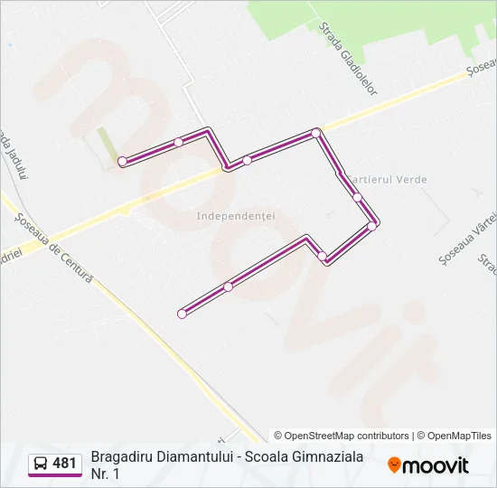 481 Bus Line Map