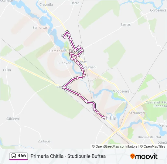 466 Bus Line Map