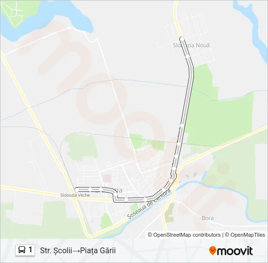 1 Bus Line Map