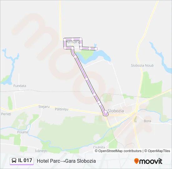 IL 017 Bus Line Map