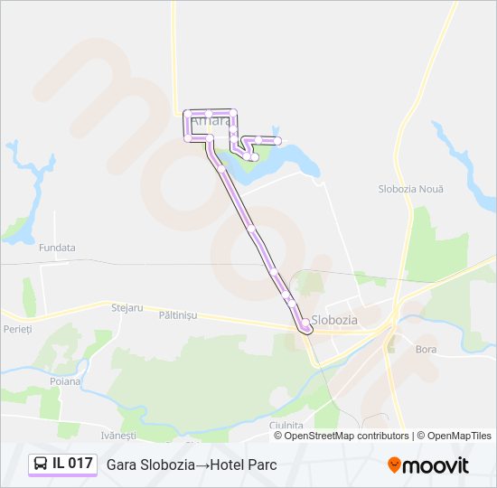 Hartă linie autobuz IL 017